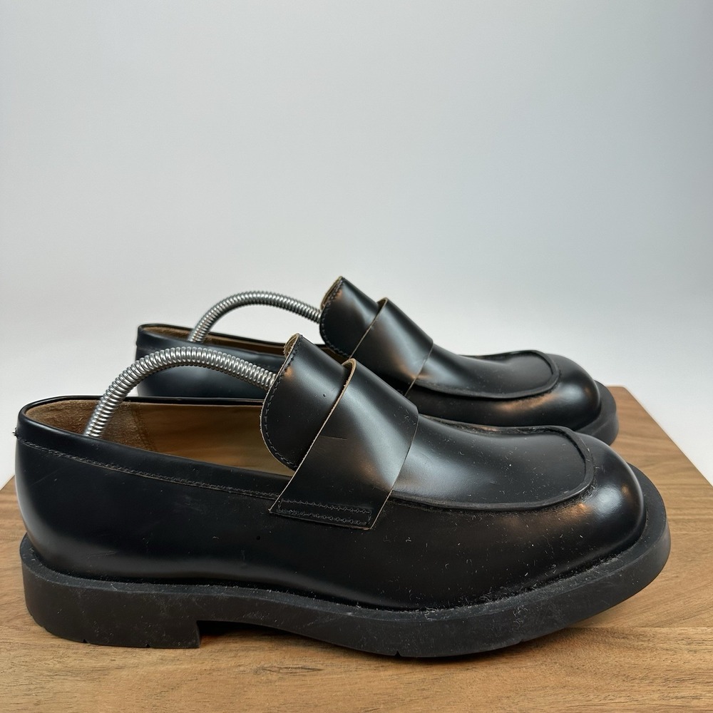 Mens CAMPERLAB MIL 1978 Black Leather Casual Platform Penny Loafers Size EU 43